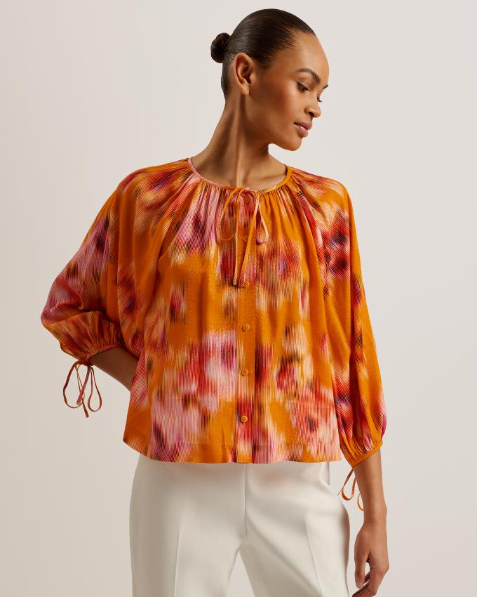 Chemisier Ted Baker Relaxed Fit Detail Orange Femme | YKN-52455762